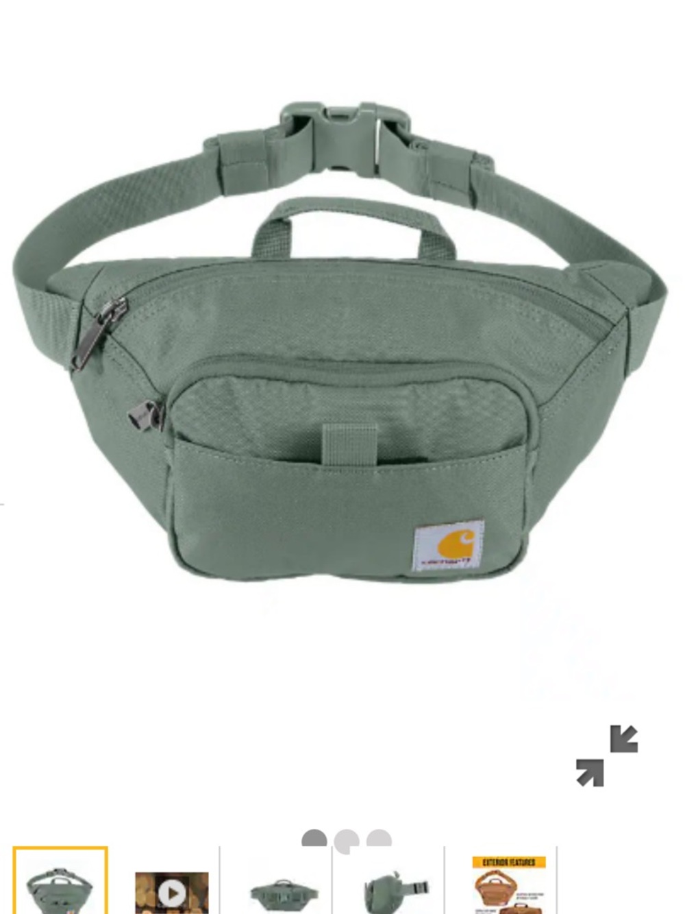 Carhartt Green Belt Bag - Compact - true color is slightly darker, see last pic.